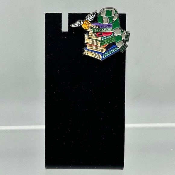Green Enamel Pin Books Magical Slytherin House Snitch Scarf Herbology Potions - Picture 4 of 8